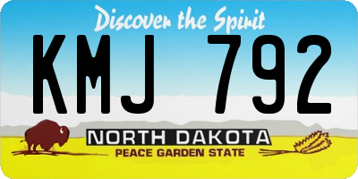 ND license plate KMJ792