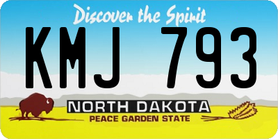 ND license plate KMJ793