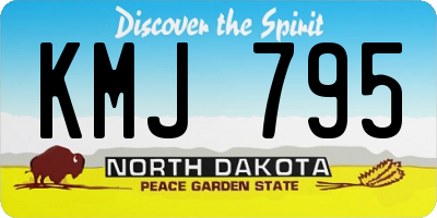 ND license plate KMJ795