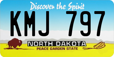 ND license plate KMJ797
