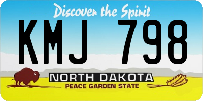 ND license plate KMJ798