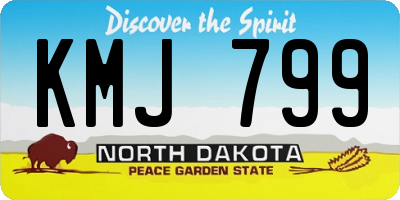 ND license plate KMJ799