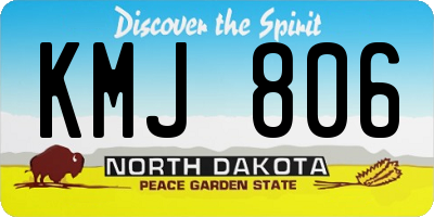 ND license plate KMJ806