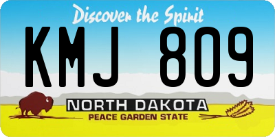 ND license plate KMJ809