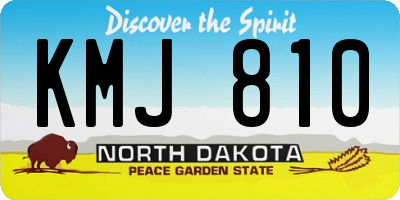 ND license plate KMJ810