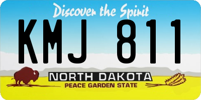 ND license plate KMJ811