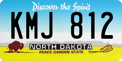 ND license plate KMJ812