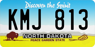 ND license plate KMJ813