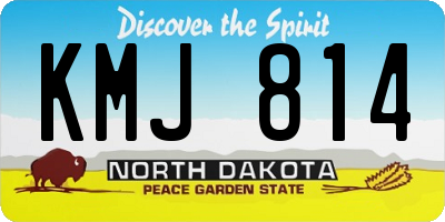 ND license plate KMJ814