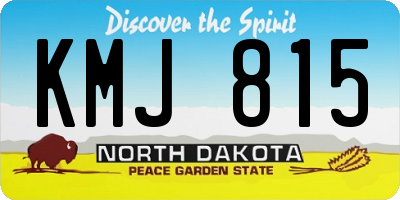 ND license plate KMJ815