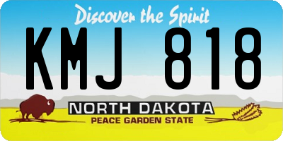 ND license plate KMJ818