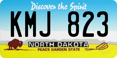 ND license plate KMJ823