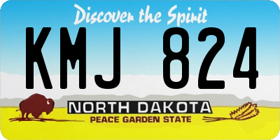 ND license plate KMJ824