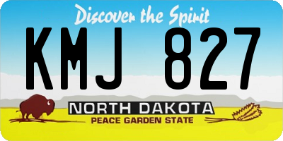 ND license plate KMJ827