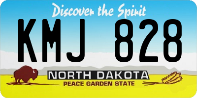 ND license plate KMJ828