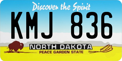 ND license plate KMJ836
