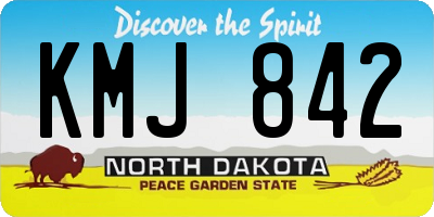 ND license plate KMJ842