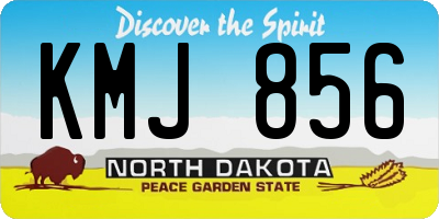 ND license plate KMJ856