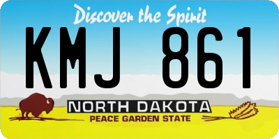 ND license plate KMJ861