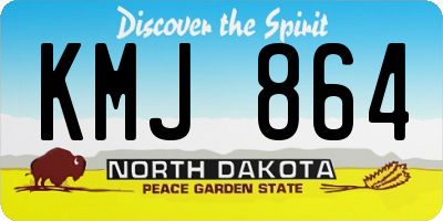 ND license plate KMJ864