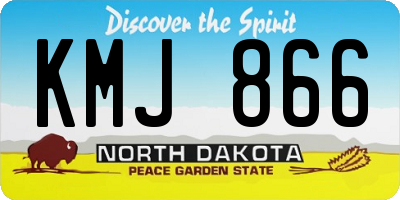 ND license plate KMJ866