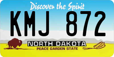 ND license plate KMJ872