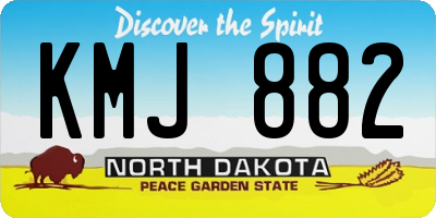 ND license plate KMJ882