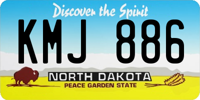 ND license plate KMJ886