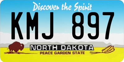 ND license plate KMJ897