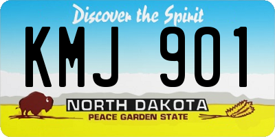 ND license plate KMJ901