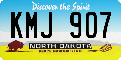 ND license plate KMJ907