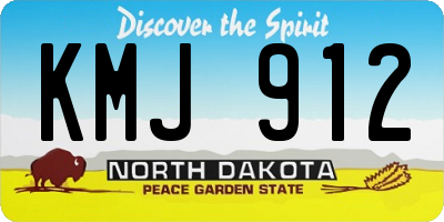 ND license plate KMJ912