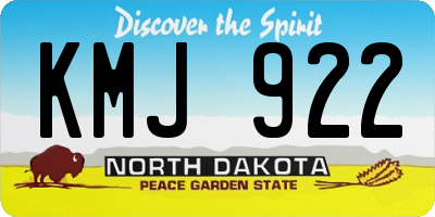 ND license plate KMJ922