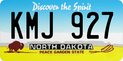 ND license plate KMJ927