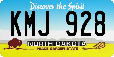 ND license plate KMJ928