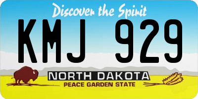 ND license plate KMJ929