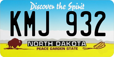 ND license plate KMJ932