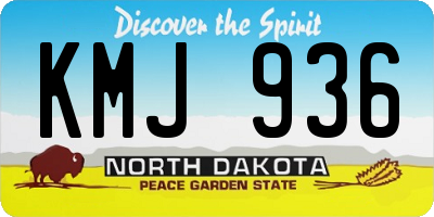 ND license plate KMJ936