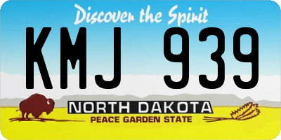 ND license plate KMJ939