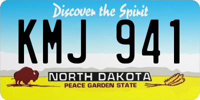 ND license plate KMJ941