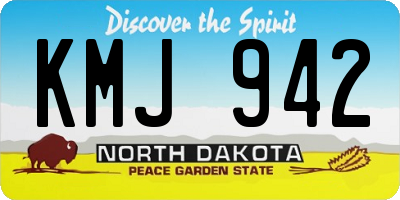 ND license plate KMJ942