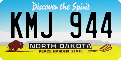 ND license plate KMJ944