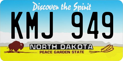 ND license plate KMJ949