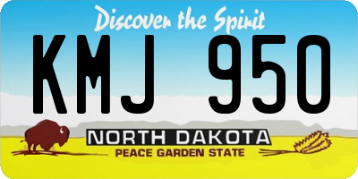 ND license plate KMJ950