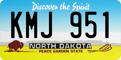 ND license plate KMJ951