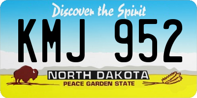 ND license plate KMJ952