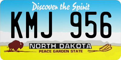ND license plate KMJ956