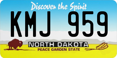 ND license plate KMJ959