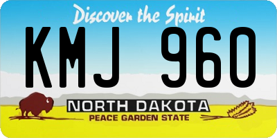 ND license plate KMJ960