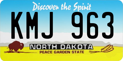 ND license plate KMJ963